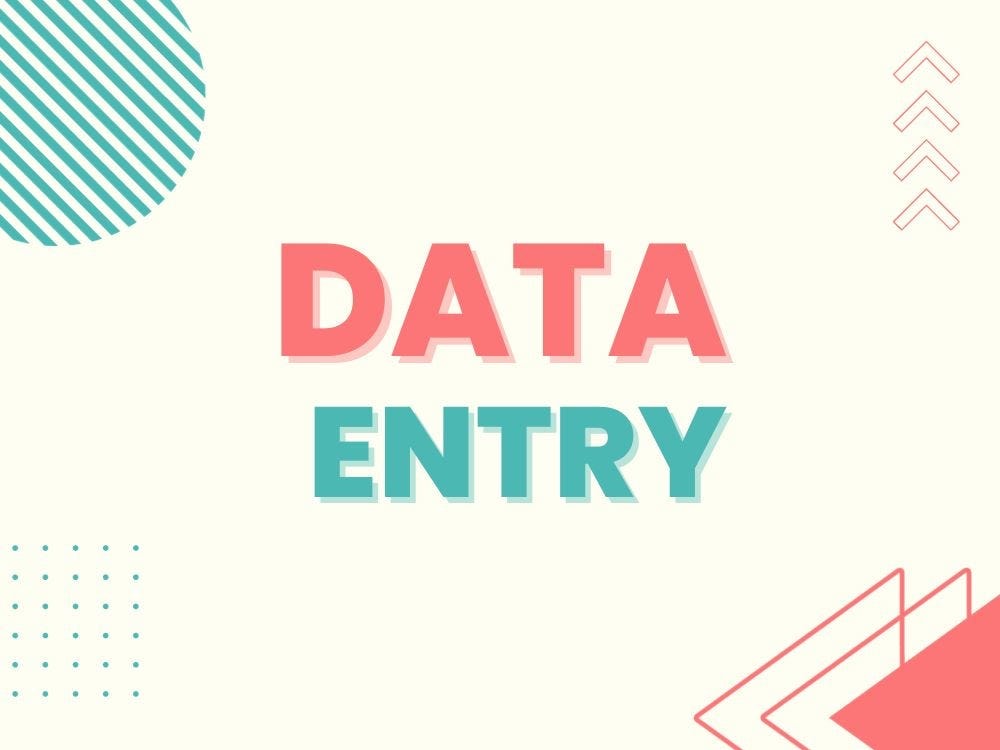I will do data entry for you
