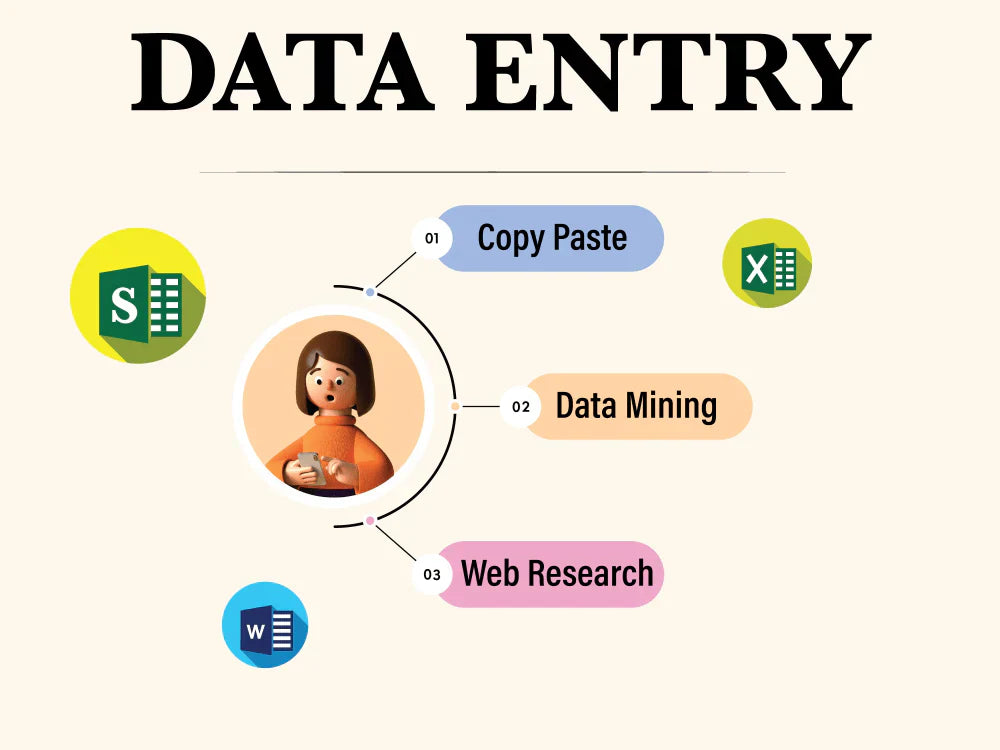 I will be your virtual assistant for data entry web research and copy paste