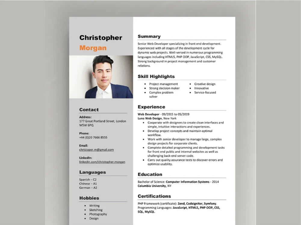 Mid Level Resume For 3 – 9 years of work Experience